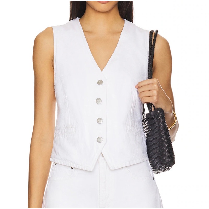 Pistola Vero Vest In White Denim